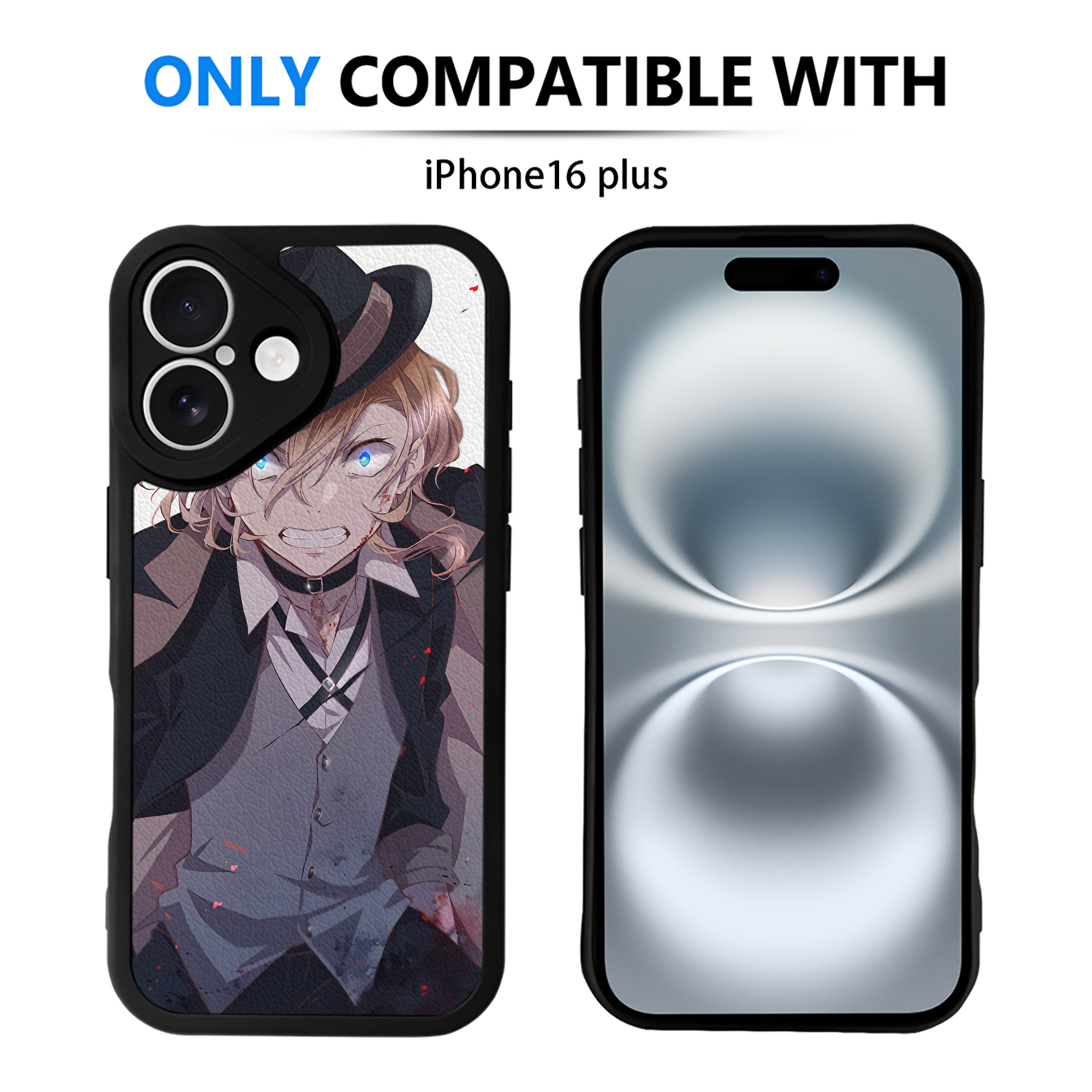（画像用） 文豪ストレイドッグス Bungo Stray Dogs 【iPhone 16シリーズ対応】シリコンスマホケース（レザー調） 材質：シリコン